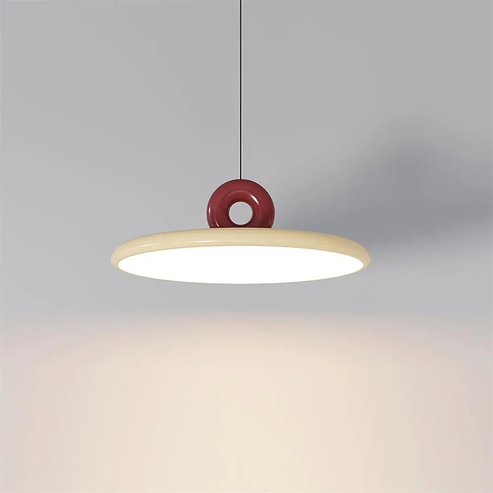 Cream Style Vertical Flying Saucer Pendant Lamp M167