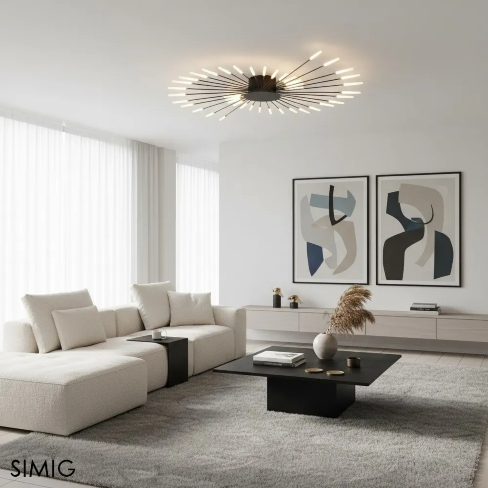 Sputnik Led Fireworks Flush Mount Ceiling Light S40