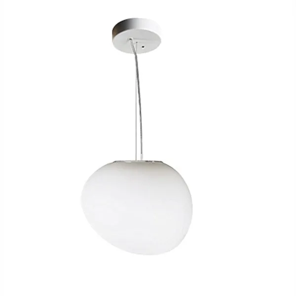 Pebble Orb Deco Milk Glass Pendant Light S161