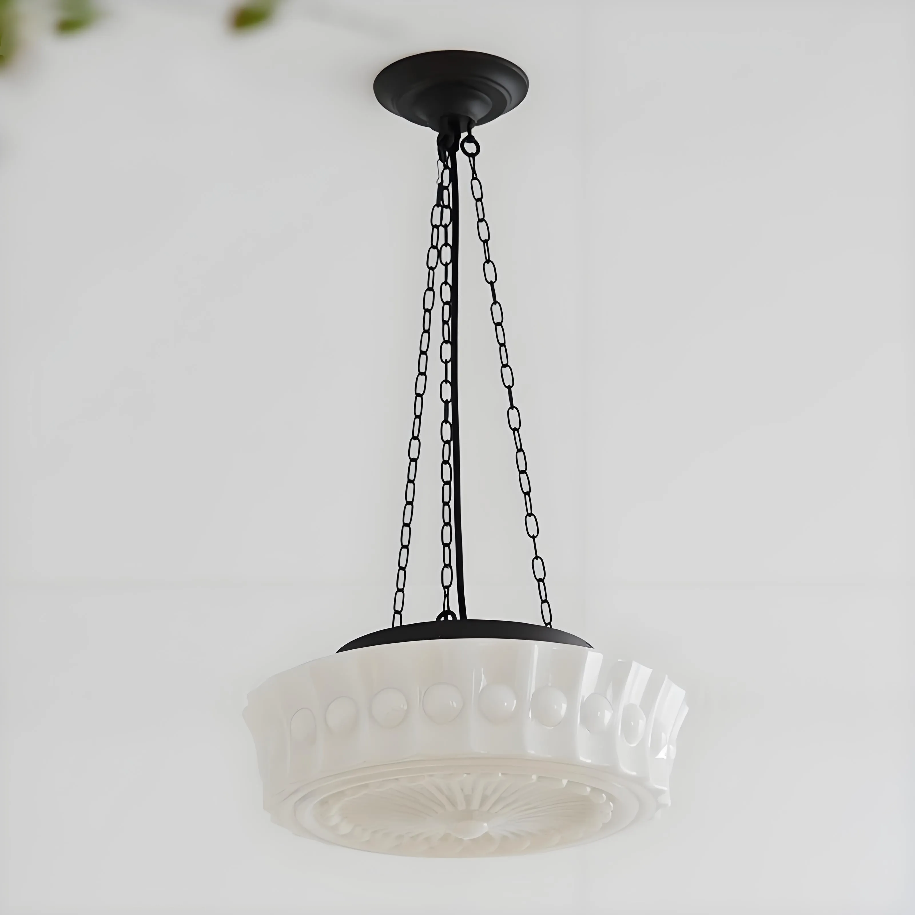 Iron Glass Cylinder Shade Chandelier G14