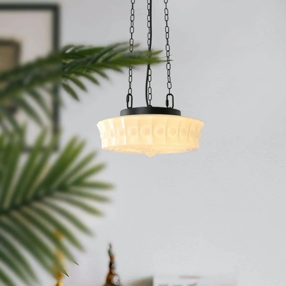 Iron Glass Cylinder Shade Chandelier G14