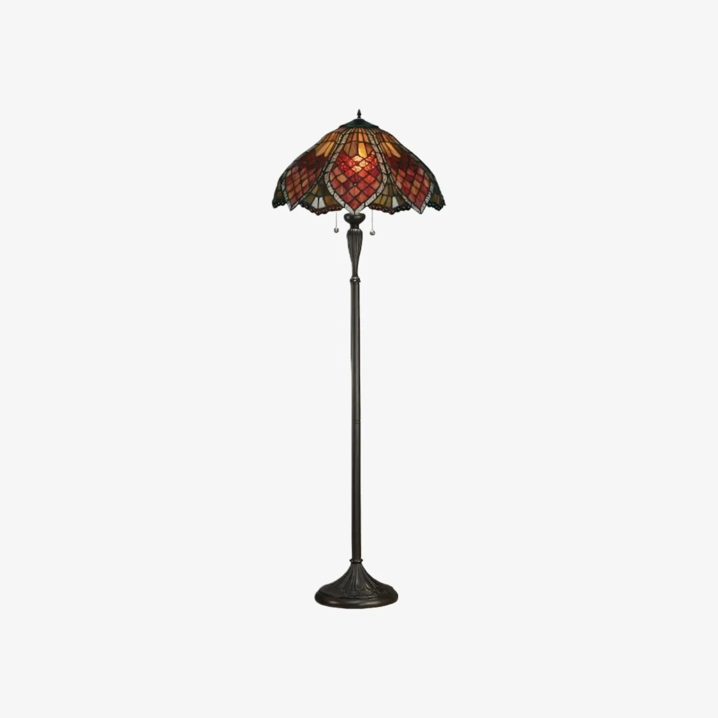 TF Orsino Decorative Tiffany Style Floor Lamp - Artistic Stained Glass Lamp for Bedroom T859