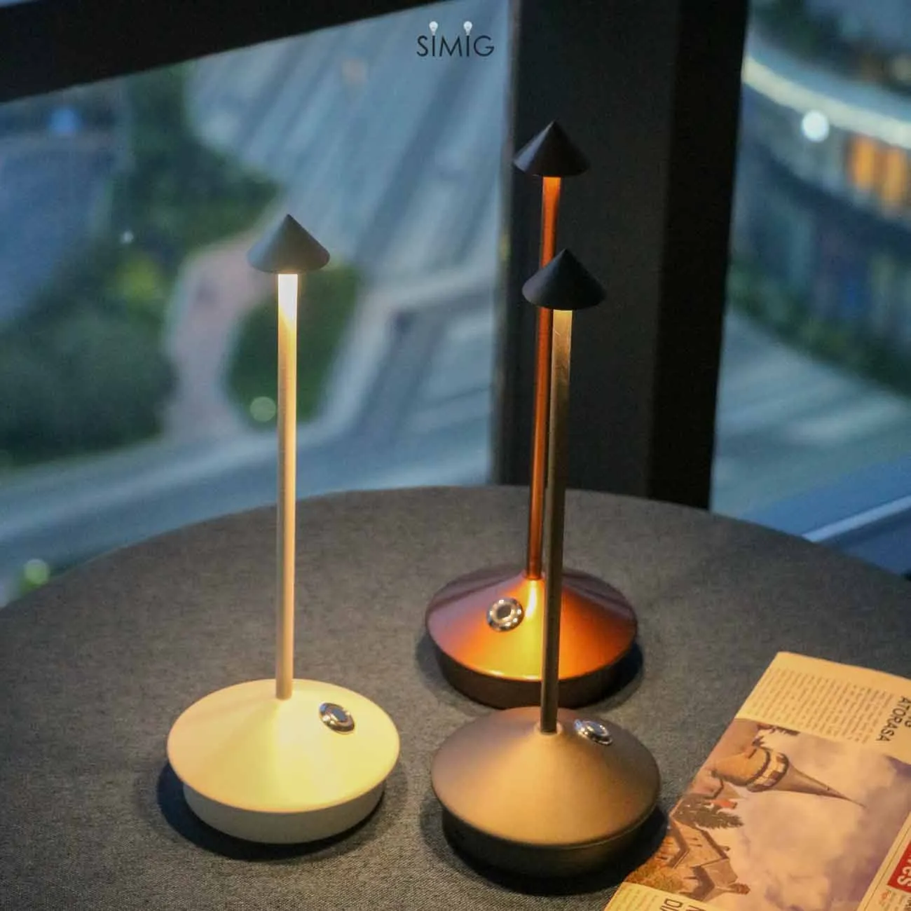 Glimma Rechargeable LED Table Lamp - Modern Portable Lamp for Living Room