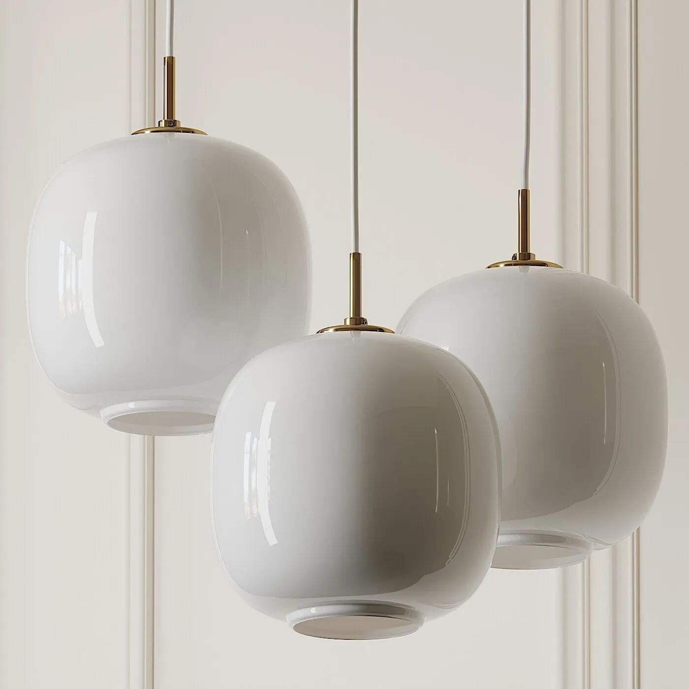 Classic Opal Glass Orb Pendant Lamp