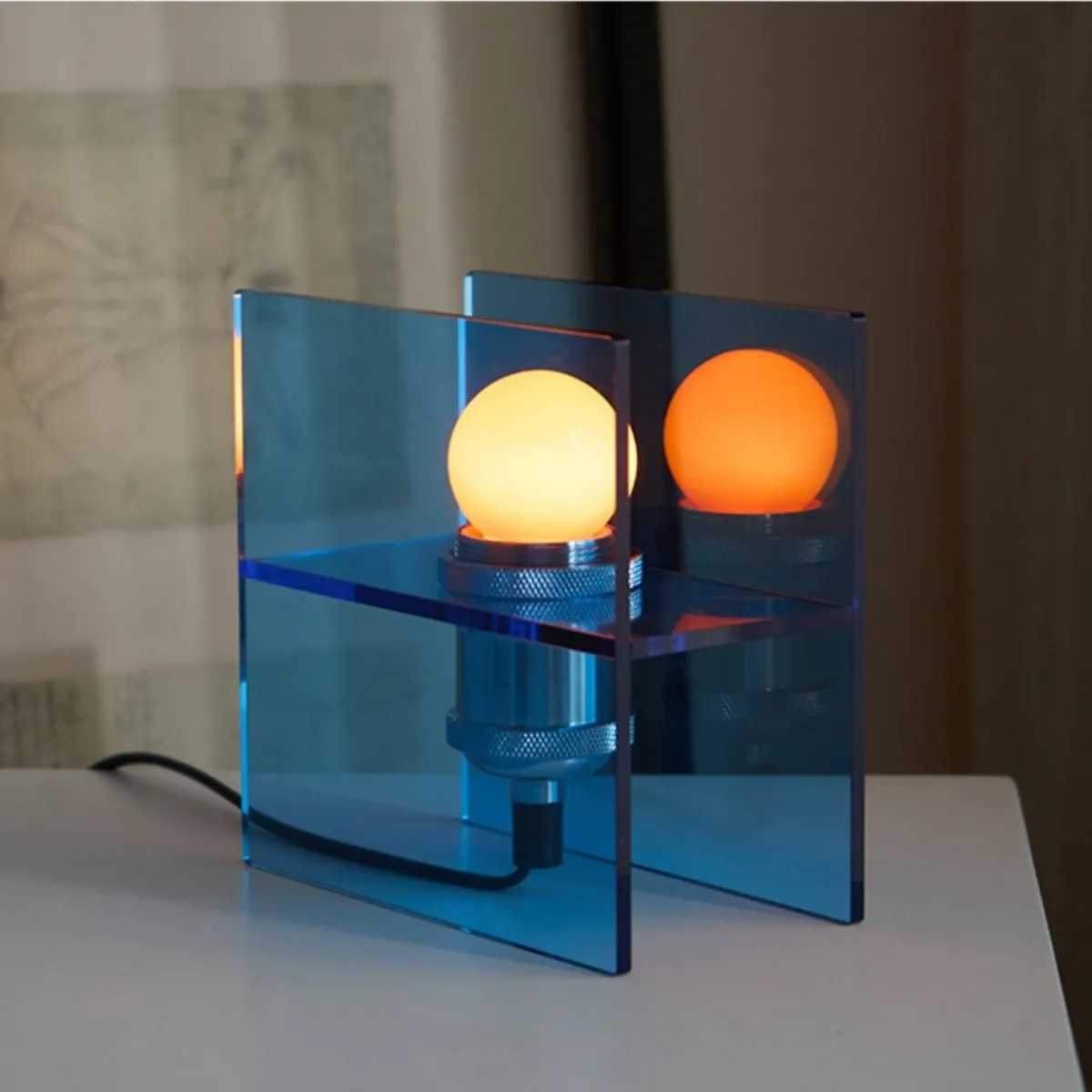 Afterglow Sunset Ocean Horizon Table Lamp - Modern Acrylic for Bedroom and Living Room S258
