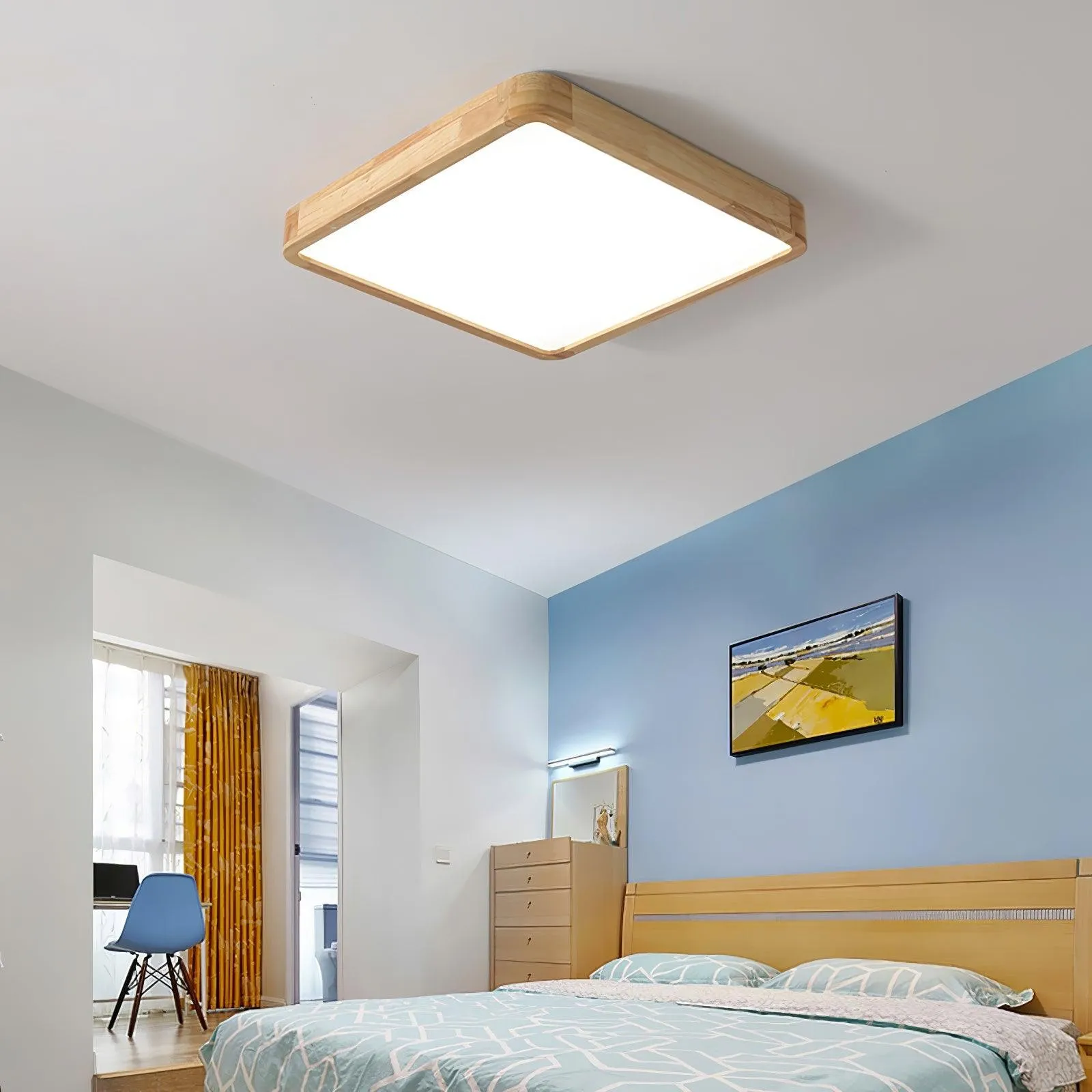 Wooden Geometric Ceiling Light M194