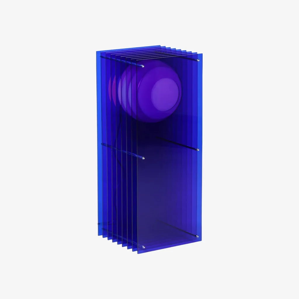 Geometric Layering Cuboid Lamp – Modern Acrylic Sunset Ambient Table Lamp S372