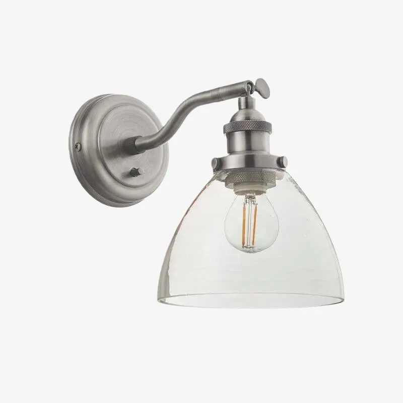 Novera Wall Light Collection - Glass Shade Finishes in Brass Silver Nickel Copper – Residential and Boutique Hospitality T838