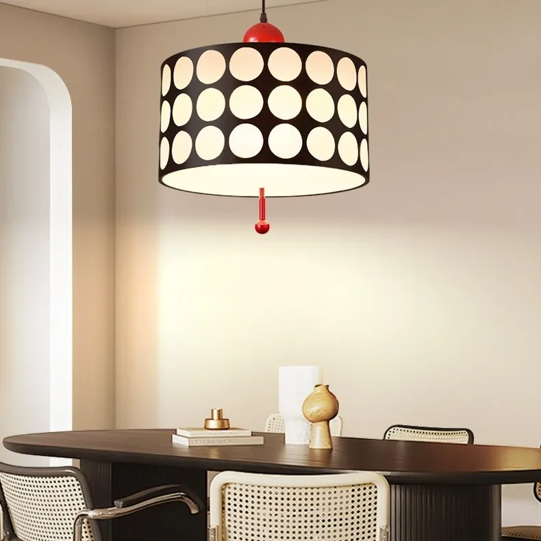 Polka Dot Lattice Pendant Lamp - French Vintage Light for Dining M165