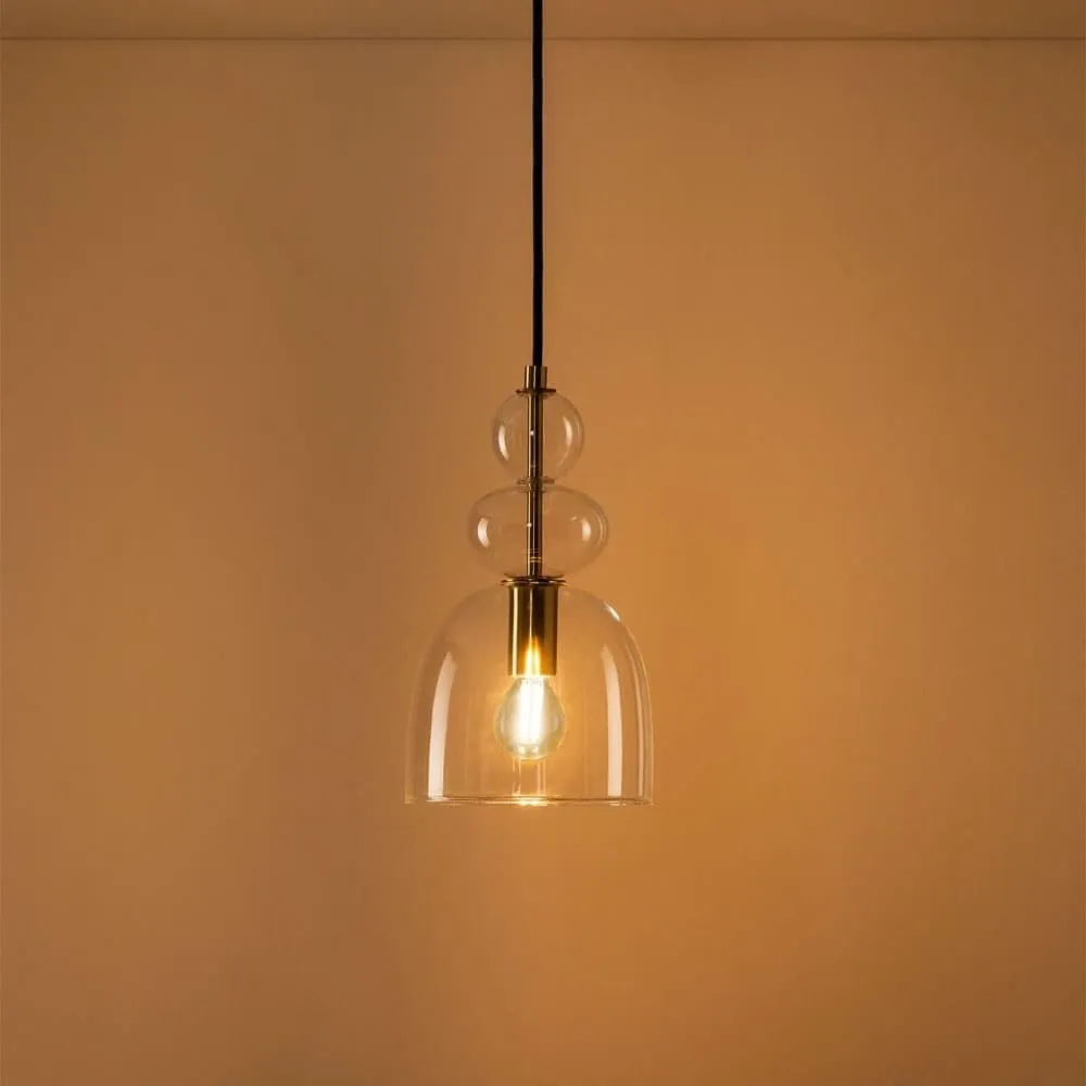 Contemporary Glass Lamp – Soft Glow for Modern Interiors S243