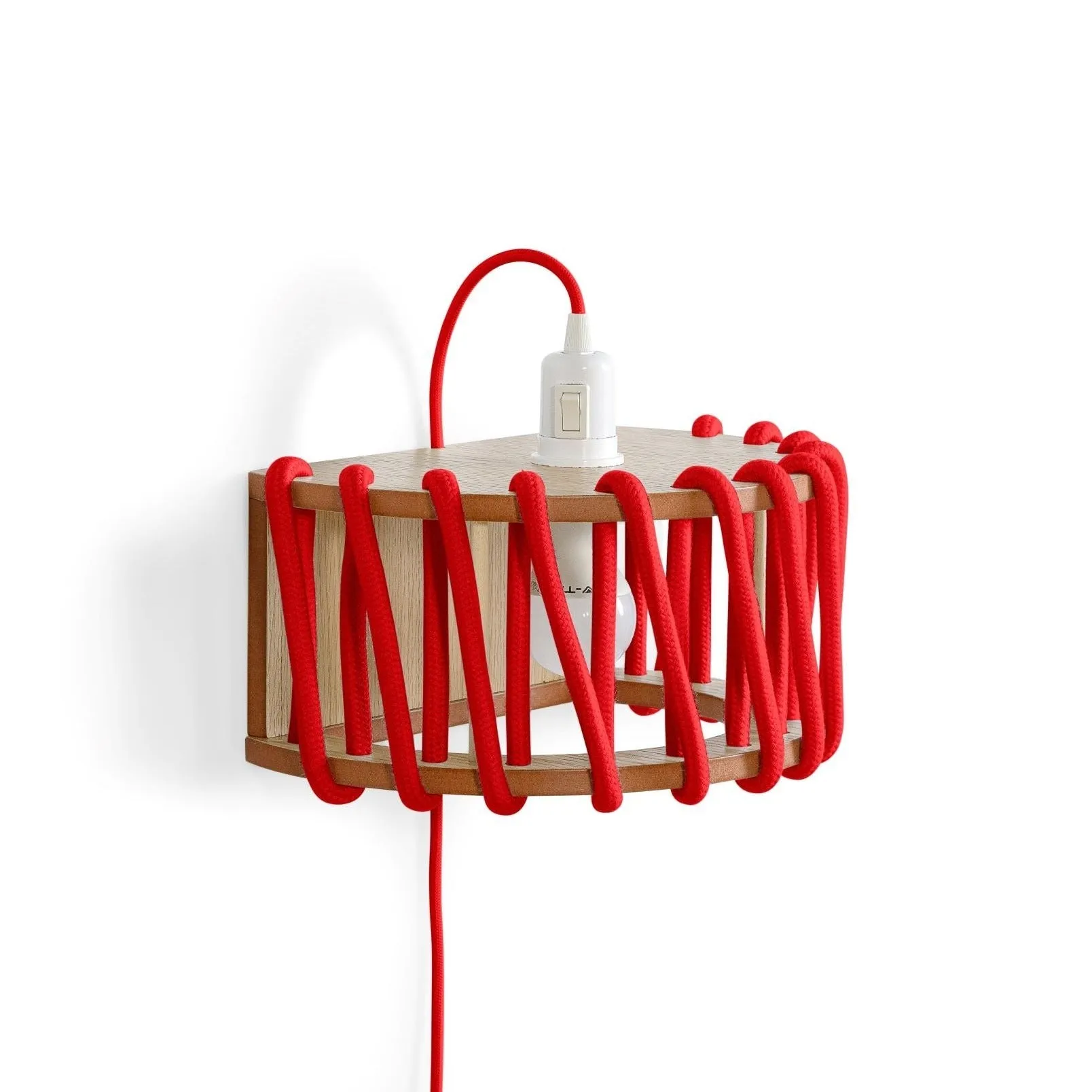 Macaron Rope-wrapped Wooden Wall Lamp S190