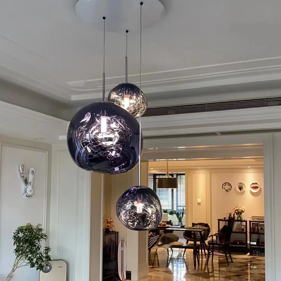 Dynamic Surface Pendant Light For Living Room S208