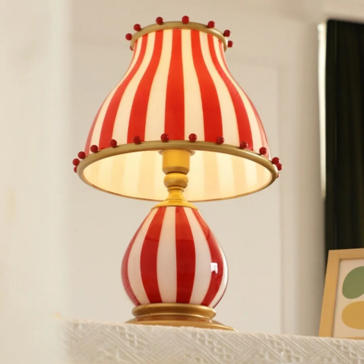 Festilo Circus-Style Metal Table Lamp — Vintage Living Room Accent S278