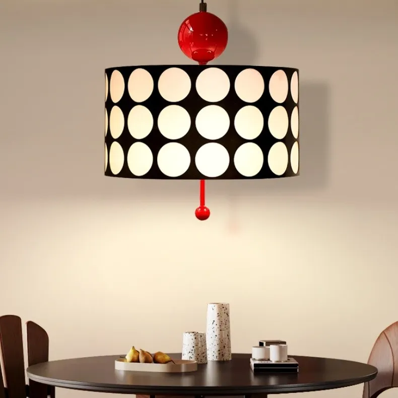 Polka Dot Lattice Pendant Lamp - French Vintage Light for Dining M165