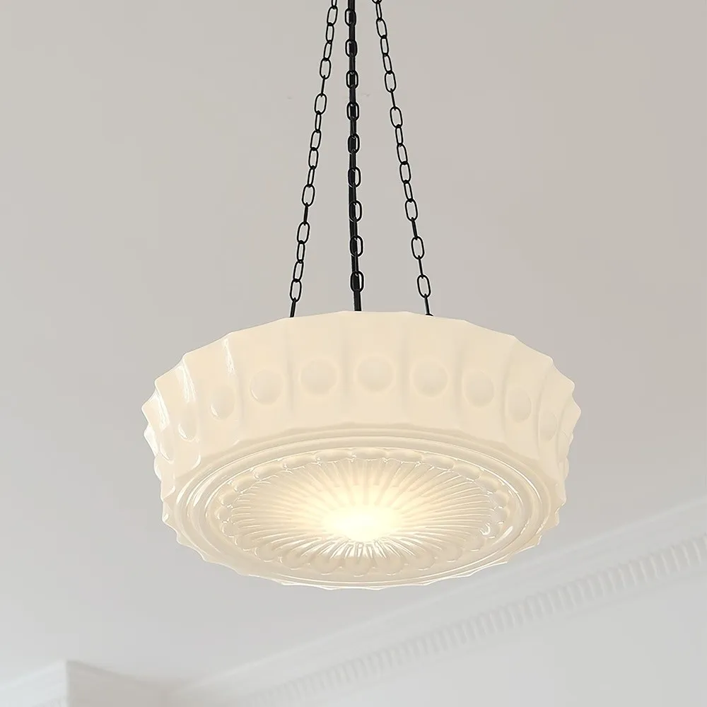 Iron Glass Cylinder Shade Chandelier G14
