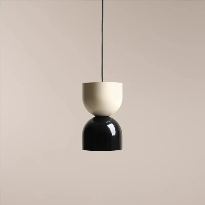 Pastel Dual‑Tone Pendant Light With Layered Metal Shade S228