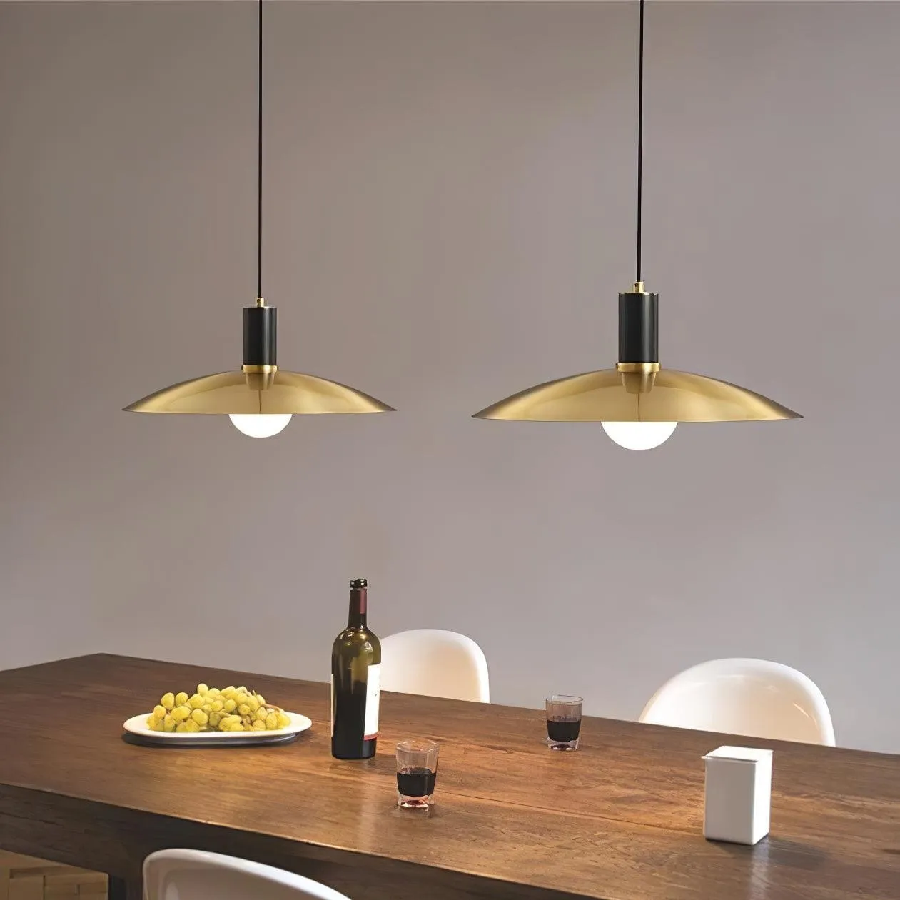 Brass Flared Pendant Lamp M469