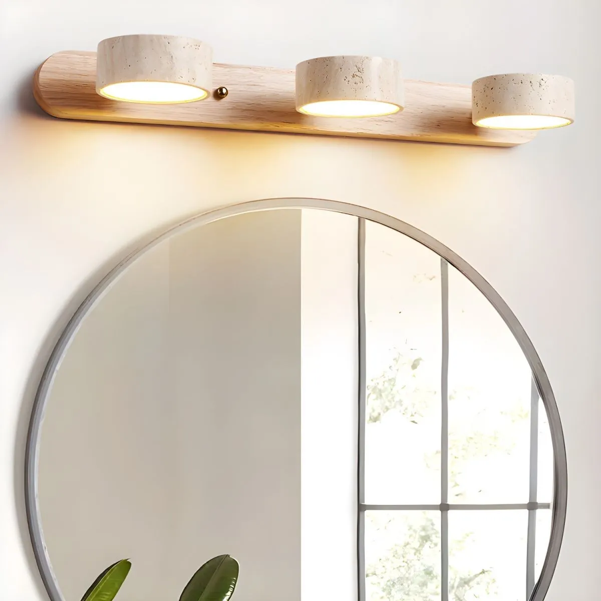 Travertine Walnut Multi Light Sconce - Bedroom Wall Lamp G115