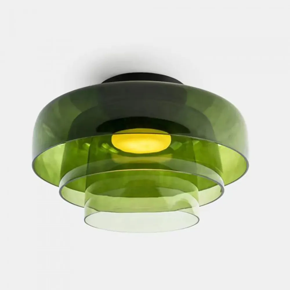 Nordic Morandi Glass Bowl Shaped Ceiling Lamp S183