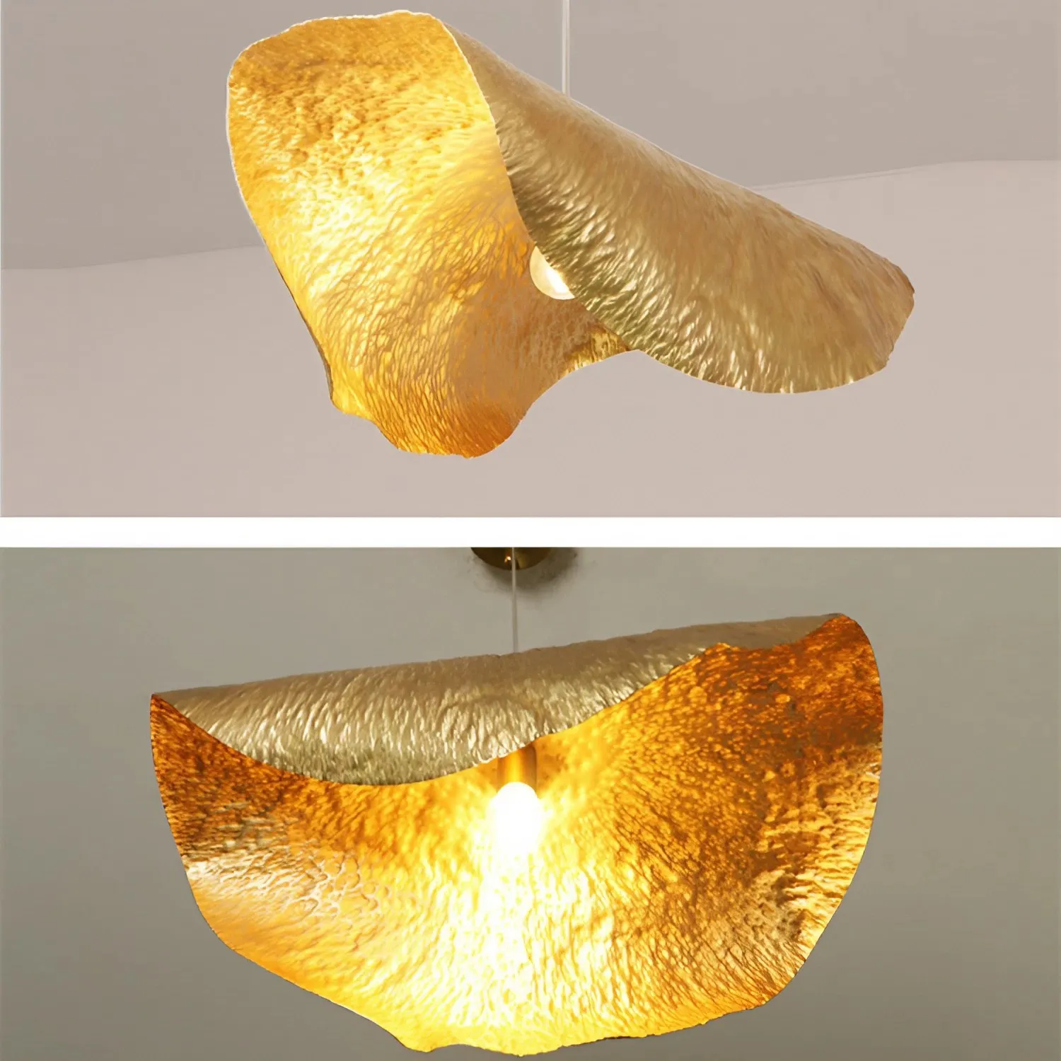 Vintage Lotus Leaf Pendant Light For Living Room S64