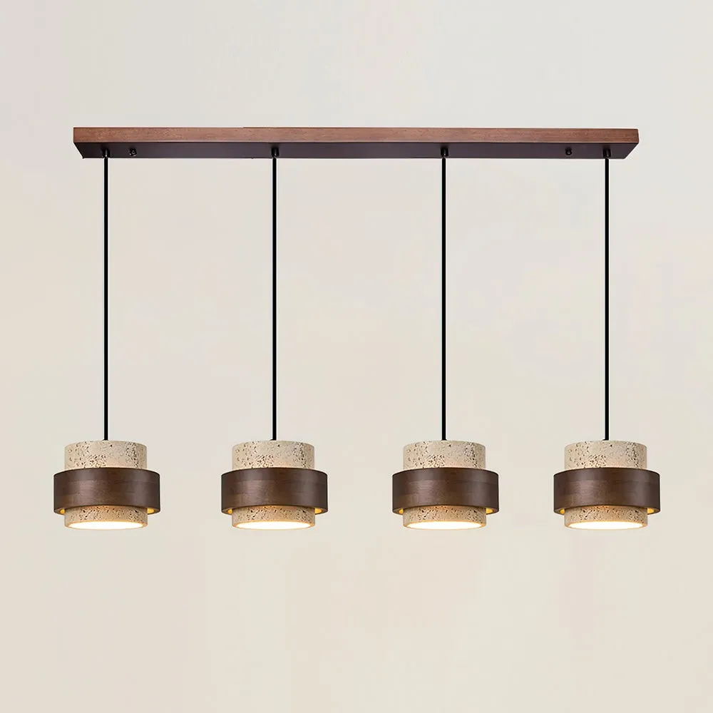 Travertine Drum Minimal Pendant - Kitchen Island Light M169