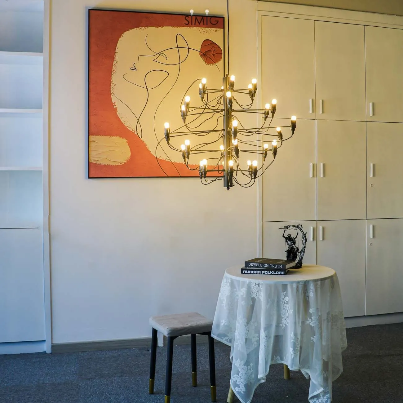 Tendrila Multi-Light Chandelier - Industrial Style Pendant Light for Dining Room