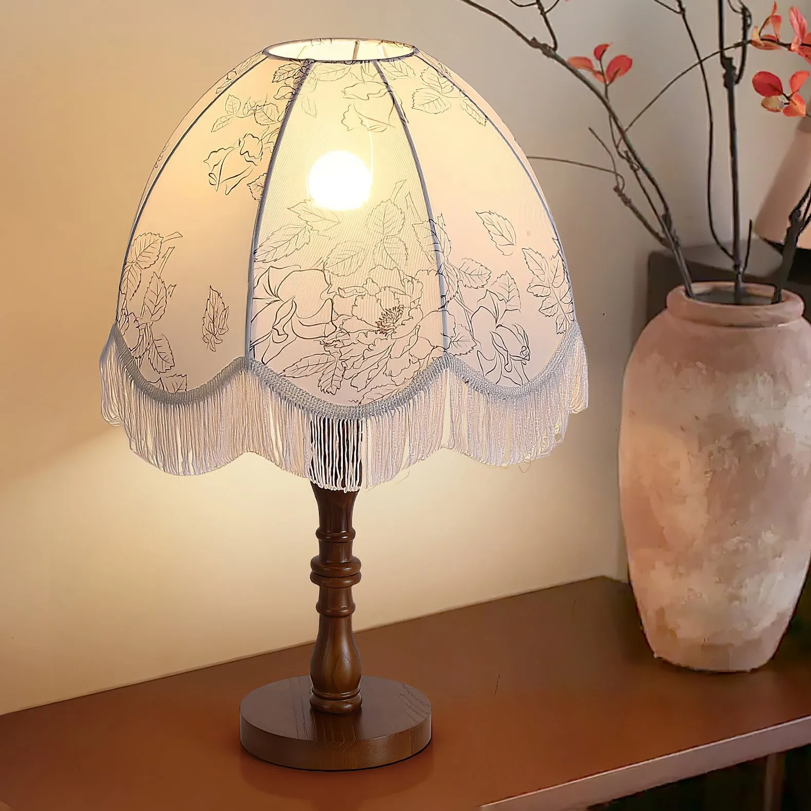Luxury Printed Tassel Table Lamp M425