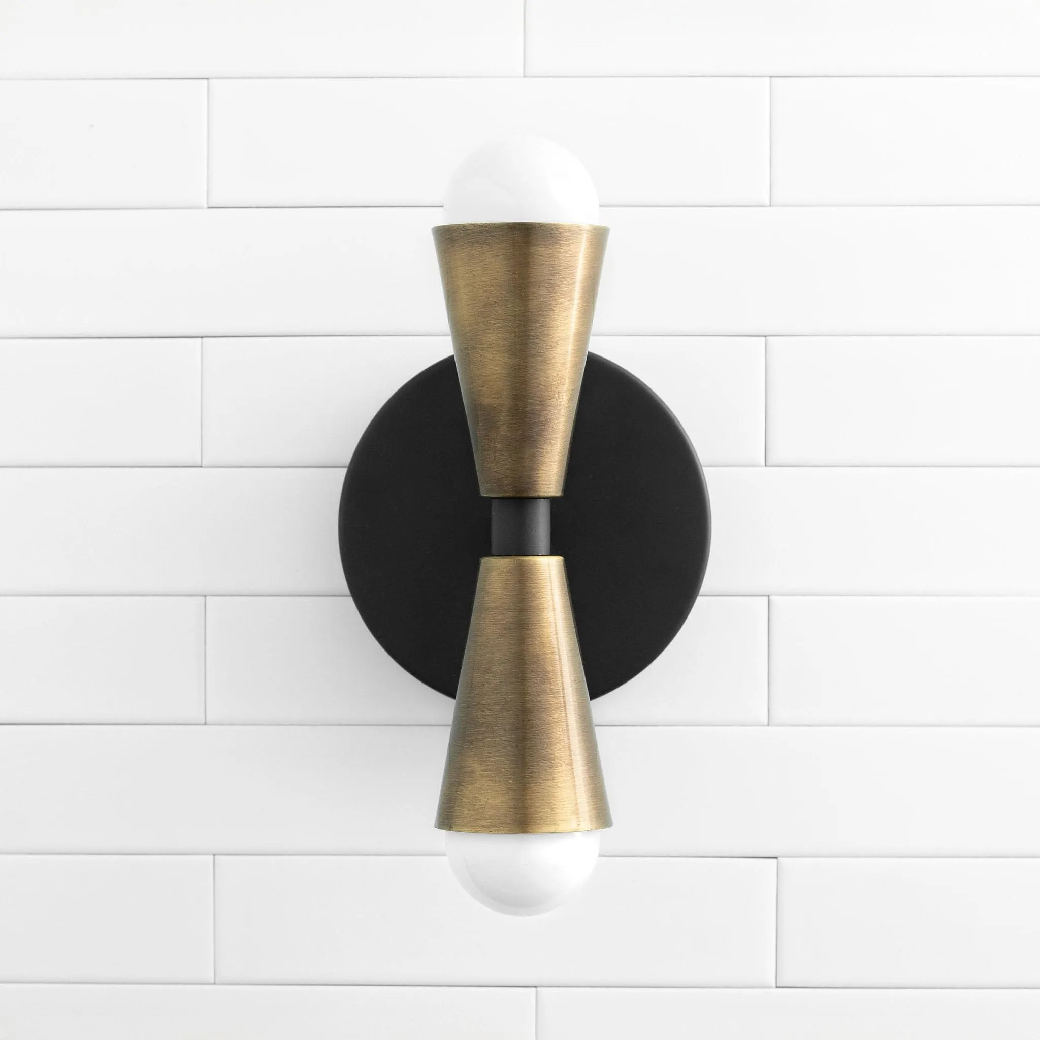 Pyralis  Cone Shade  Double Wall Light - Contemporary Living Room Glow T334