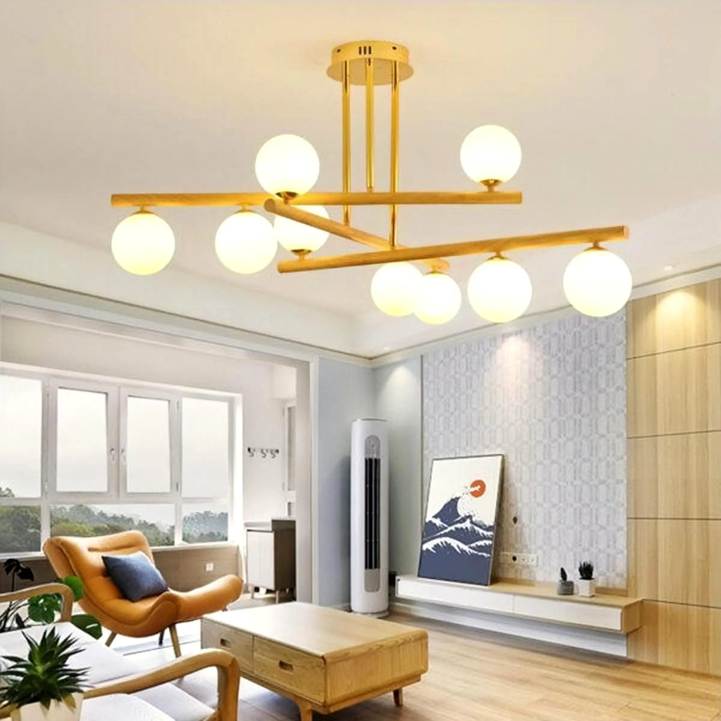 LINE Wooden Molecular Light