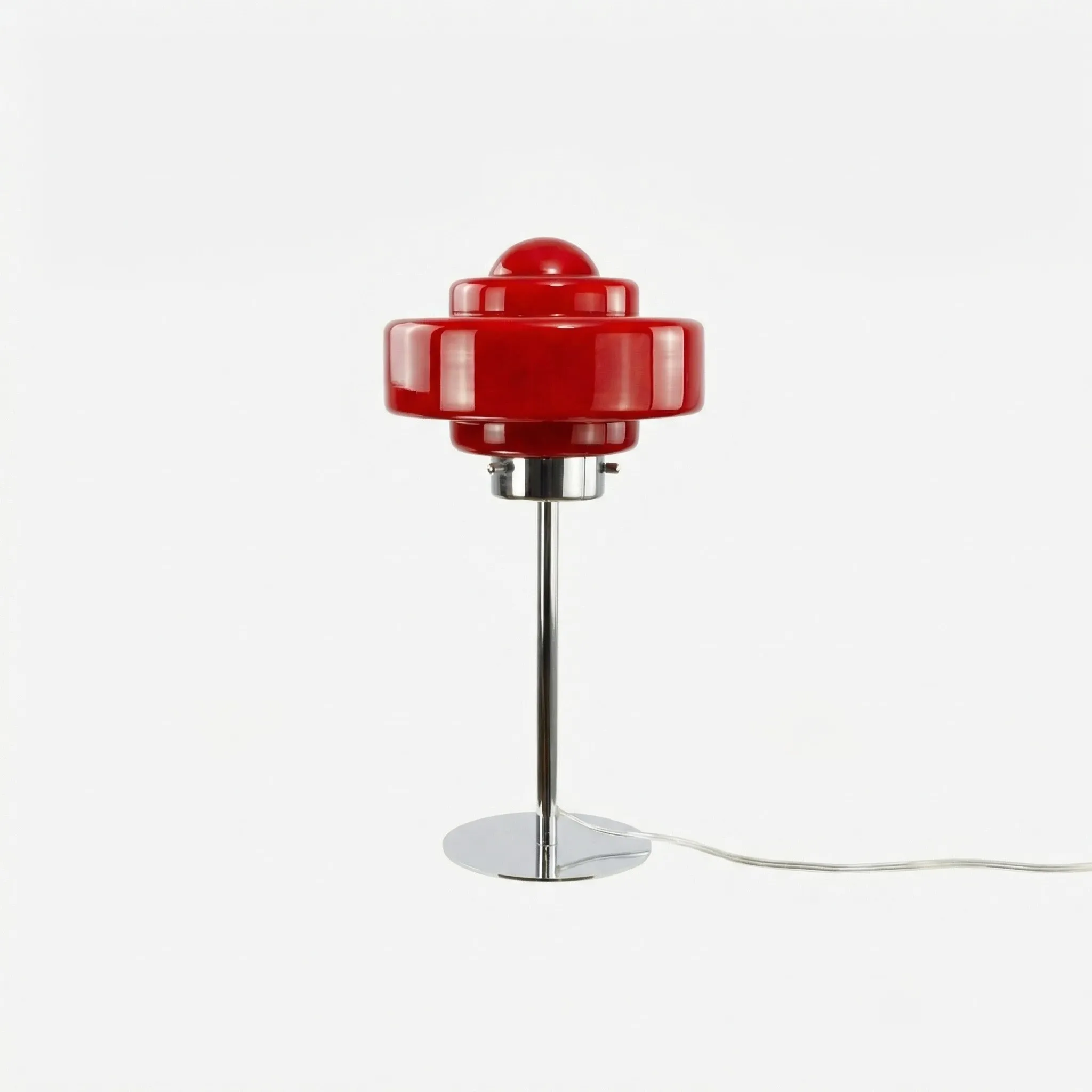 Modern Colored Glass Table Lamp – Retro Futuristic Accent for Living Room S391