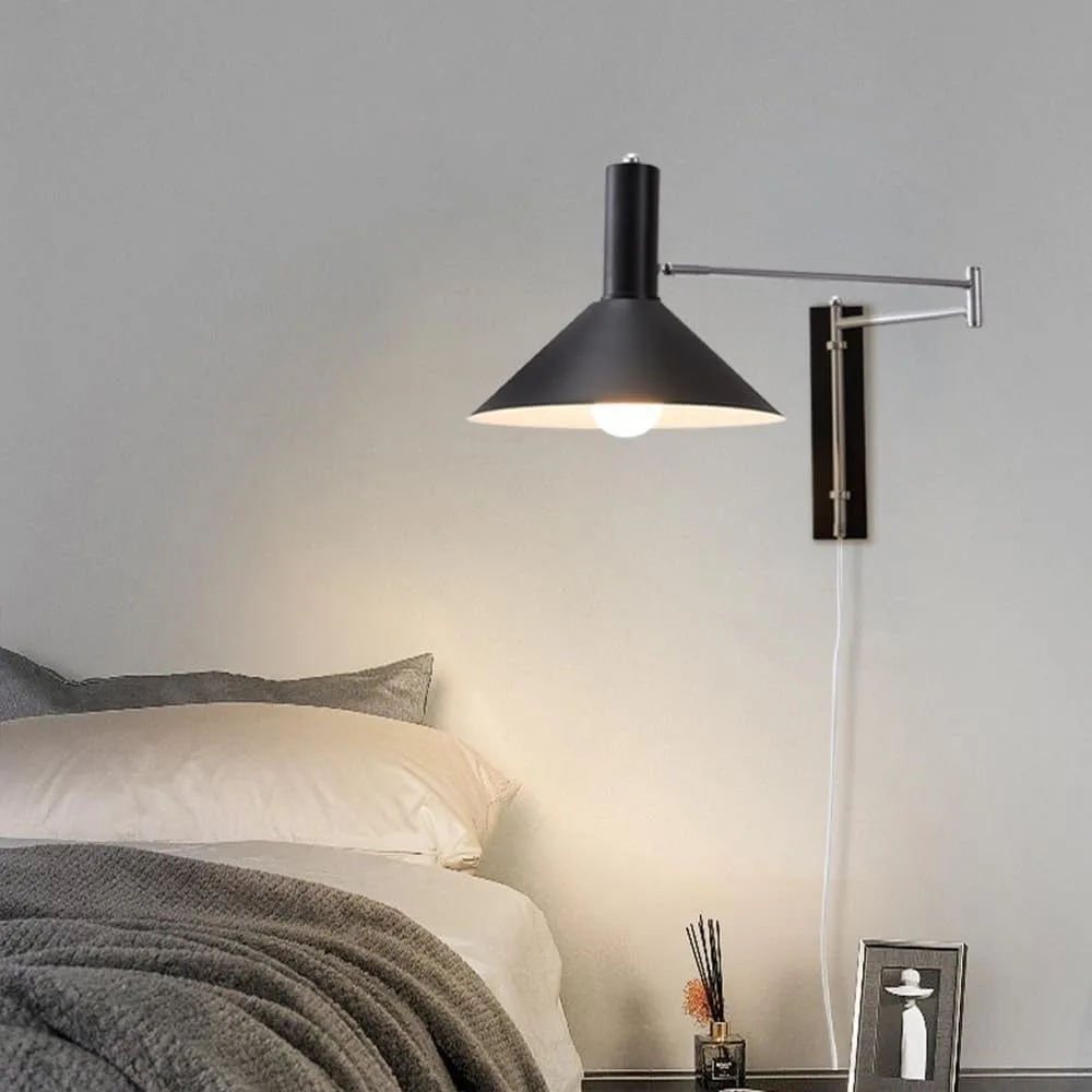 Classic Modern Swing Arm Adjustable Bedside Reading Wall Lamp M19
