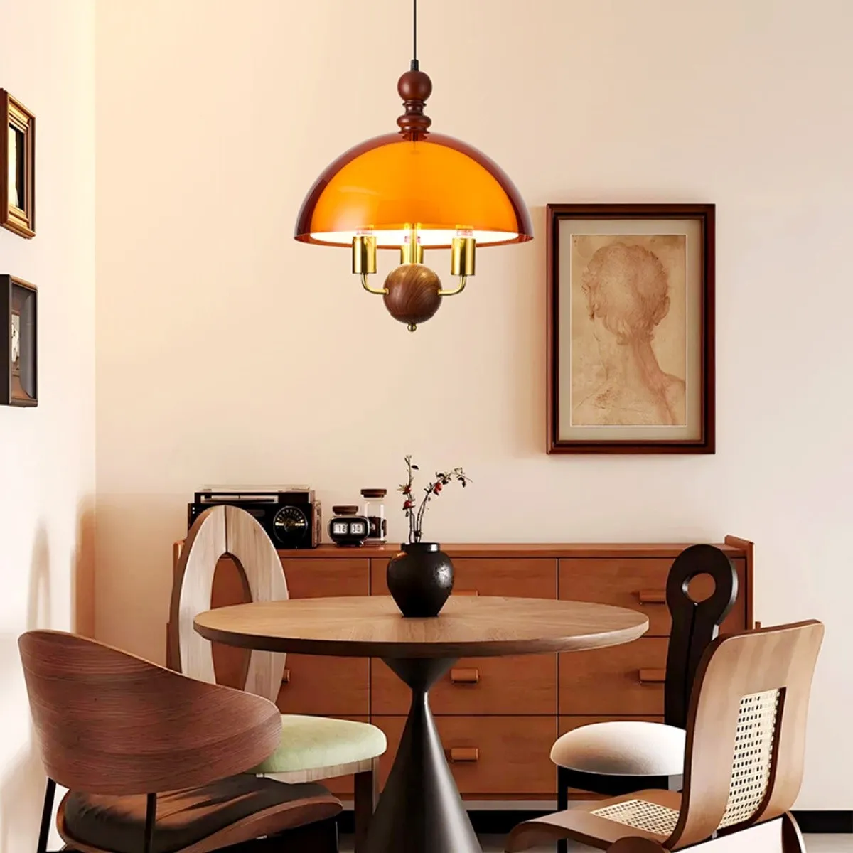 French Medieval Style Sunset Afterglow Acrylic Pendant Light S254
