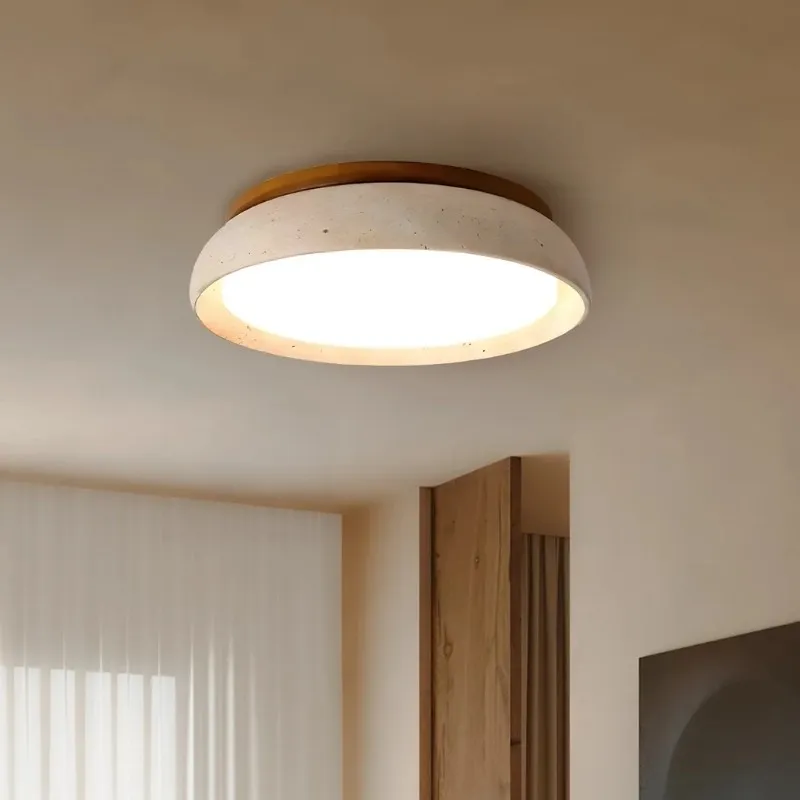 Wabi Sabi Travertine Round Ceiling Lamp - Light for Living Room S290