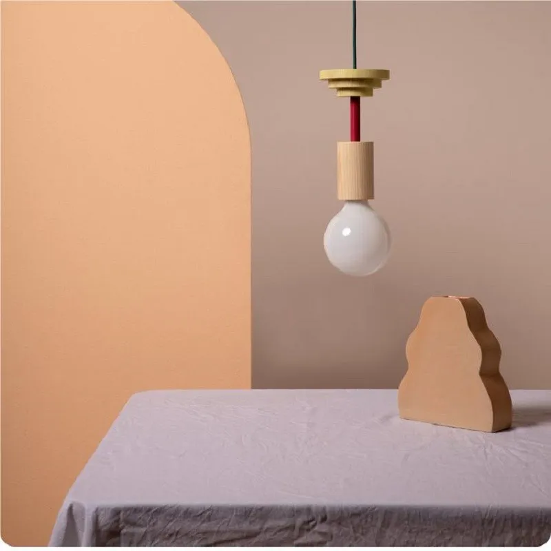 Creative Simple Wooden Pendant Light S155
