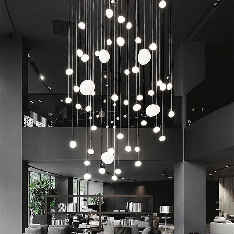 Pebble Orb Deco Milk Glass Pendant Light S161