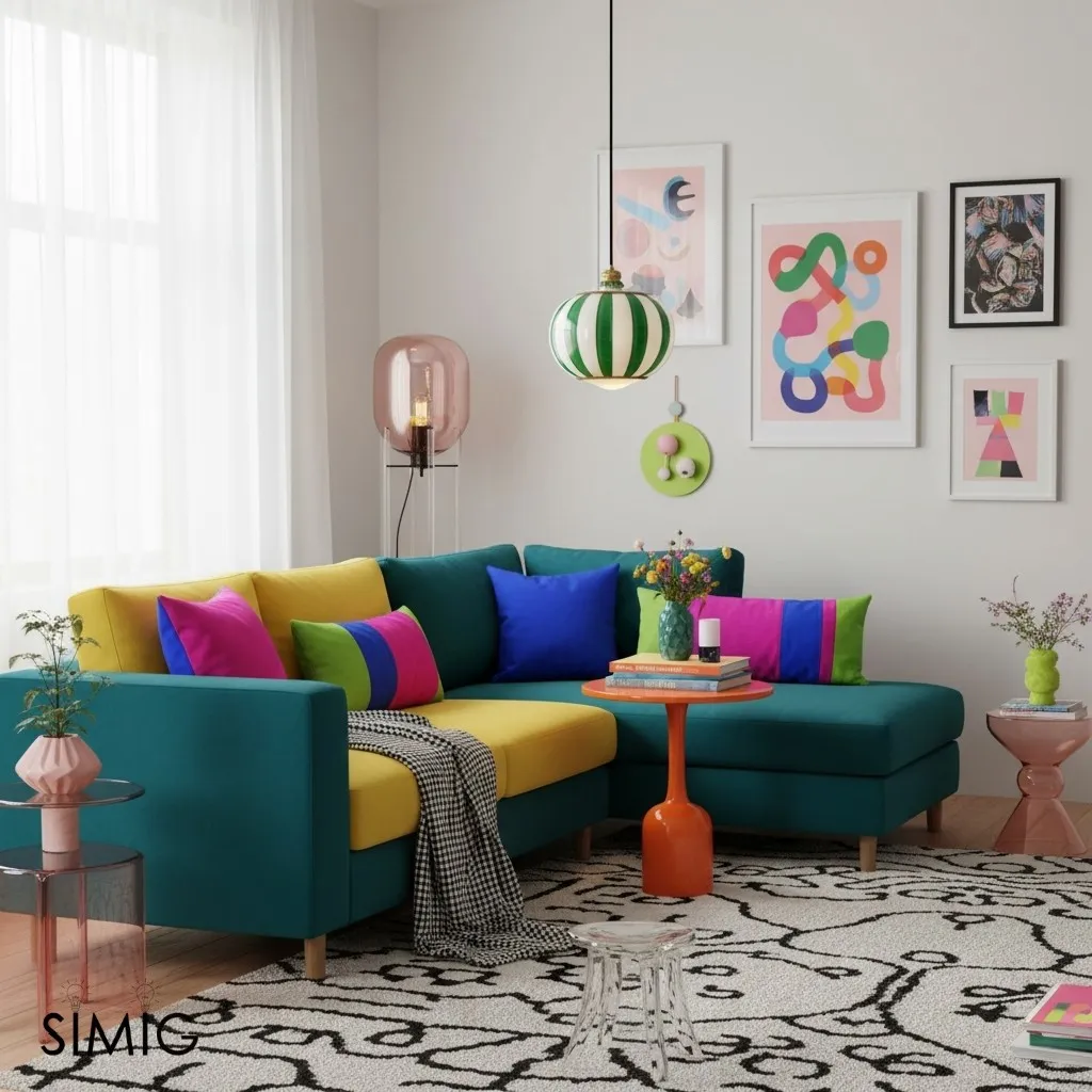 Playful Striped Meira Pendant Lamp for Kitchens & Dining S369