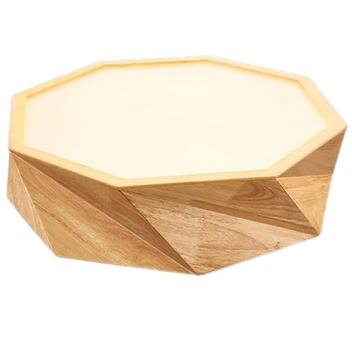 LUCENT Octagon Jewel LED Ceiling Lamp in Wood