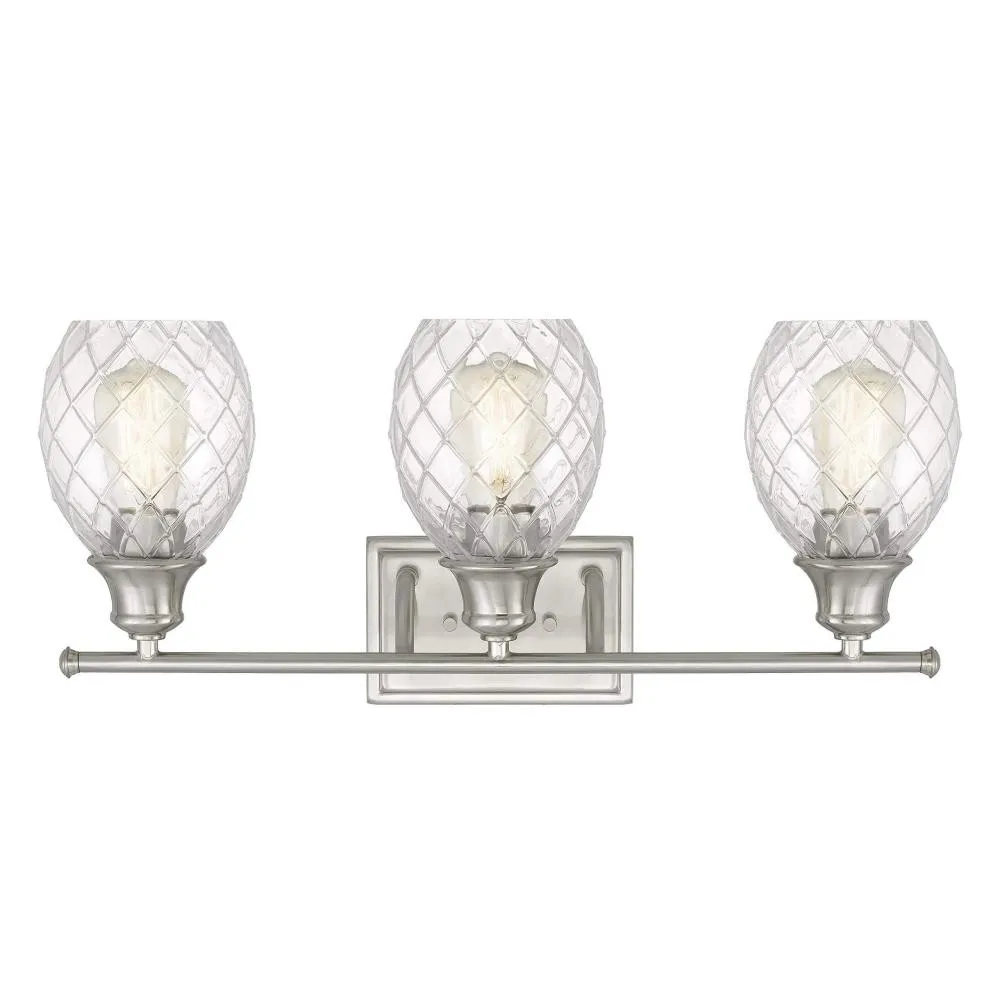 Modern Farmhouse Brushed Nickel Glass Wall Light S147
