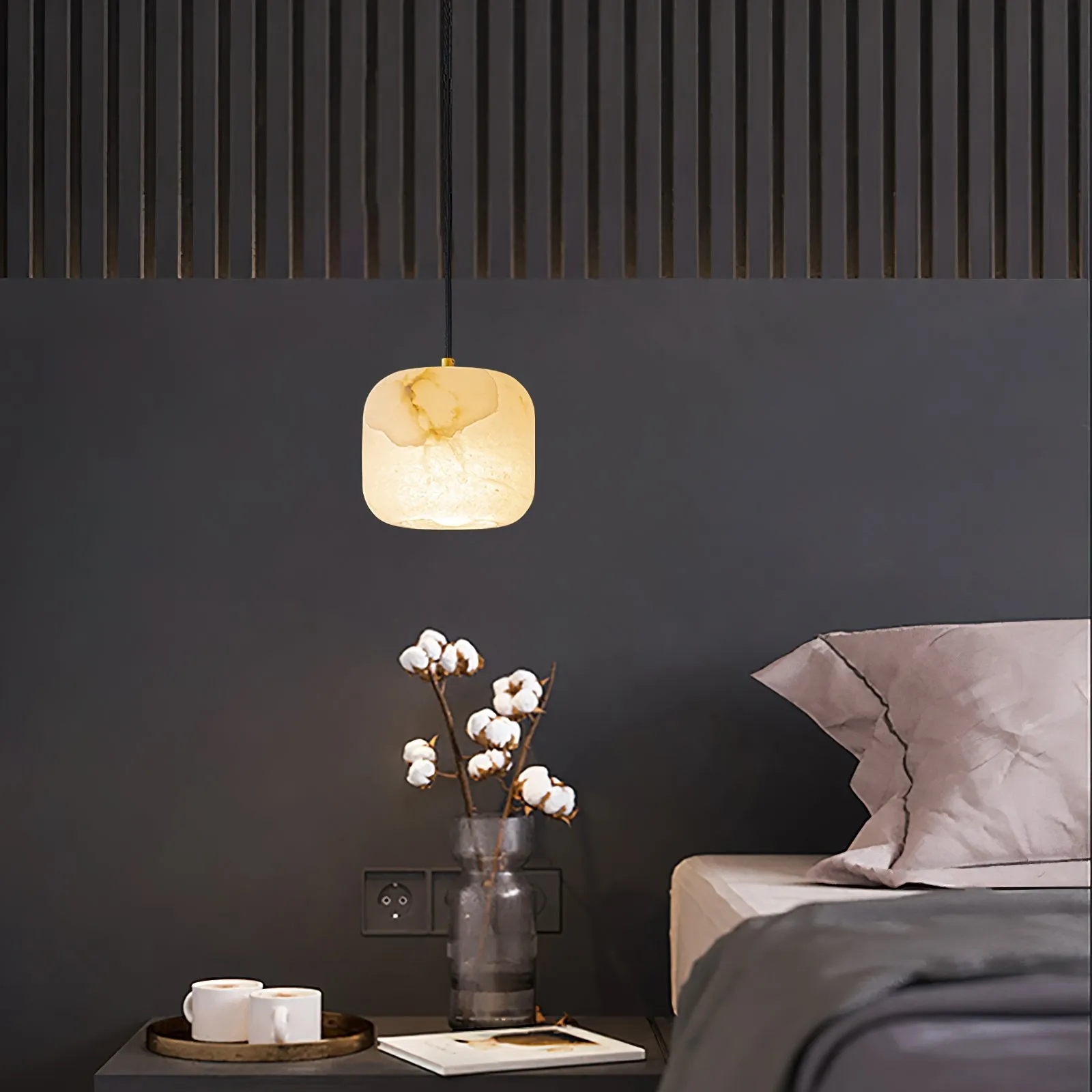 Alabaster Bedside Pendant Light T1647