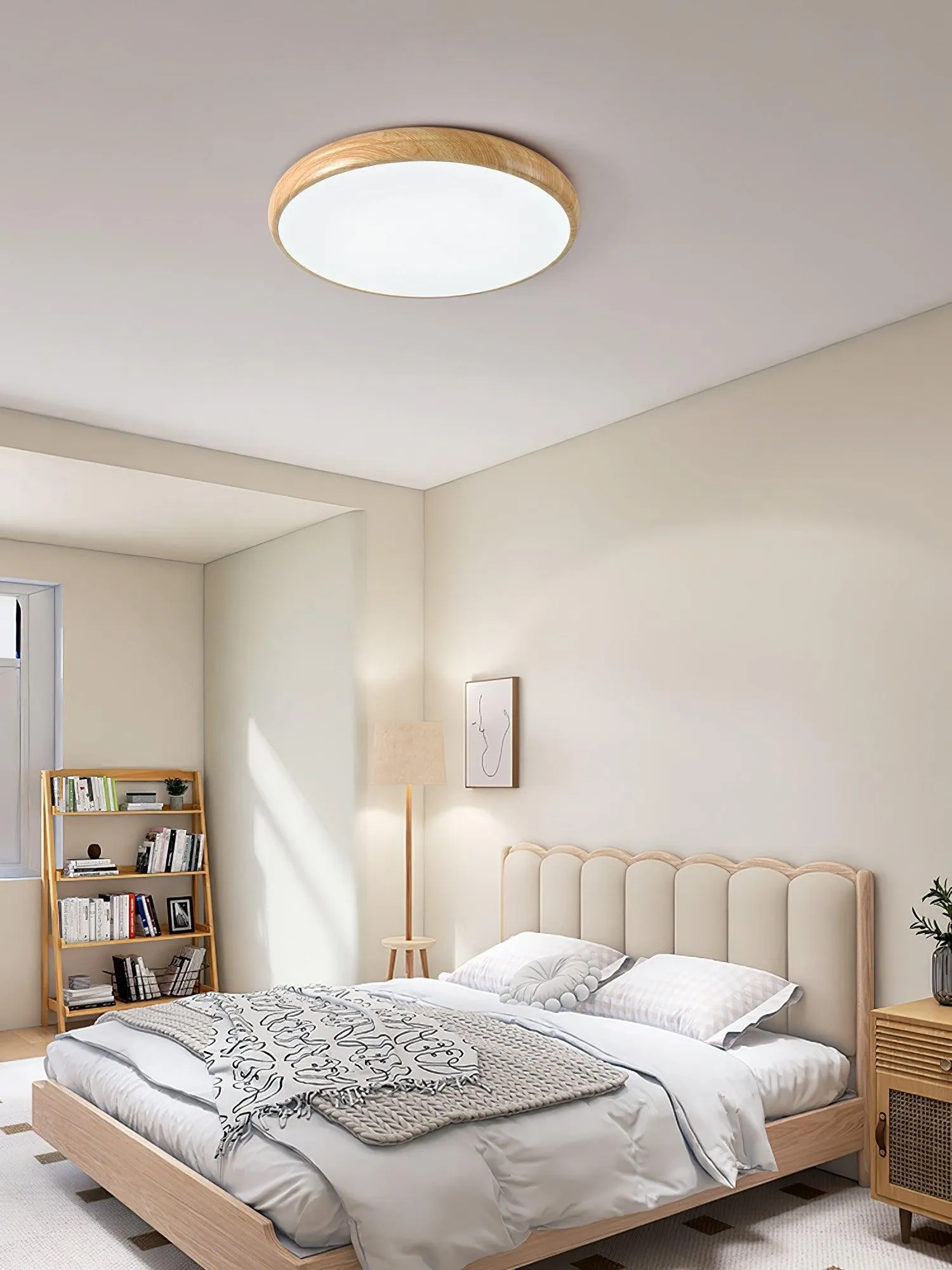 Wood Grain Round Ceiling Lamp M196