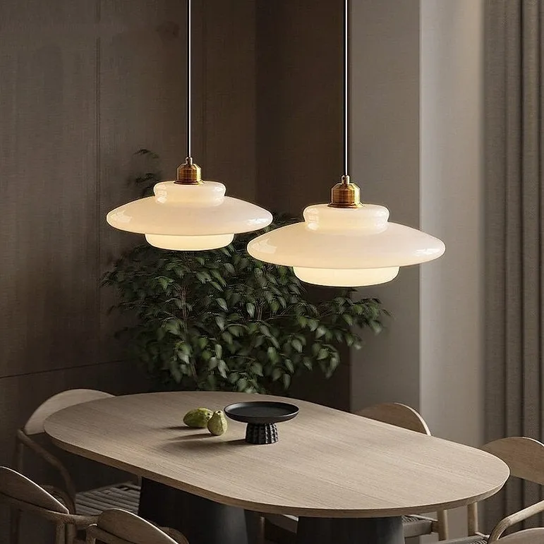 Multi Tier Art Glass Pendant Light - Mid-Century Style for Kitchen Island S93