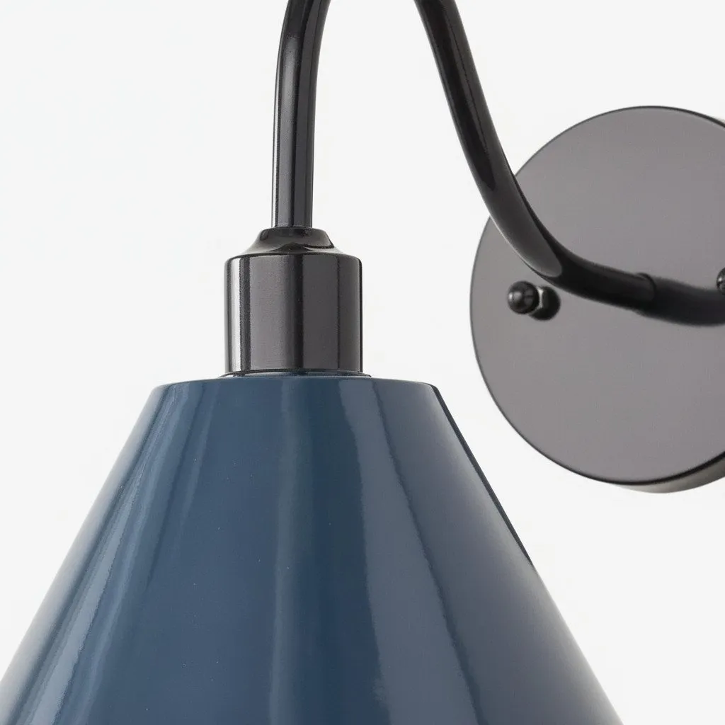 Narix Industrial Tapered Wall Lamp – Accent Sconce for Bedroom or Hallway T543