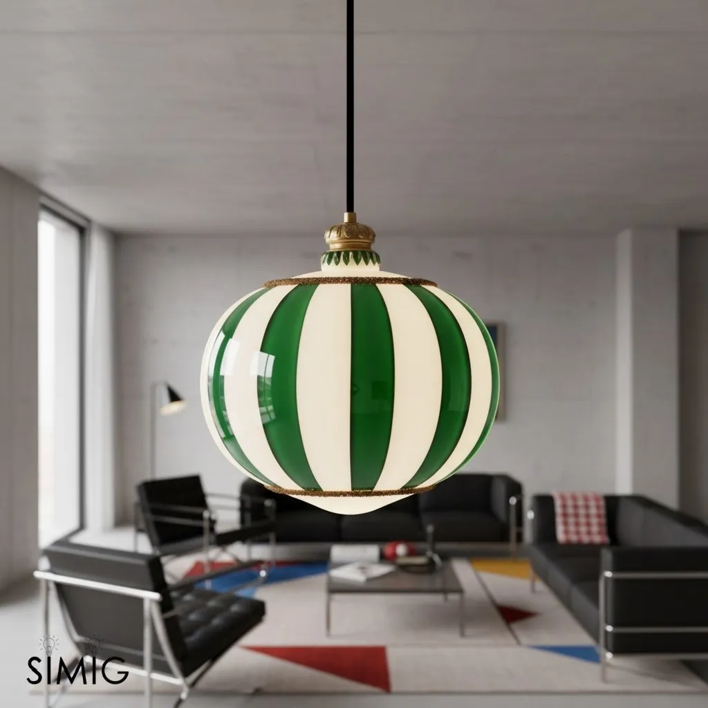 Playful Striped Meira Pendant Lamp for Kitchens & Dining S369