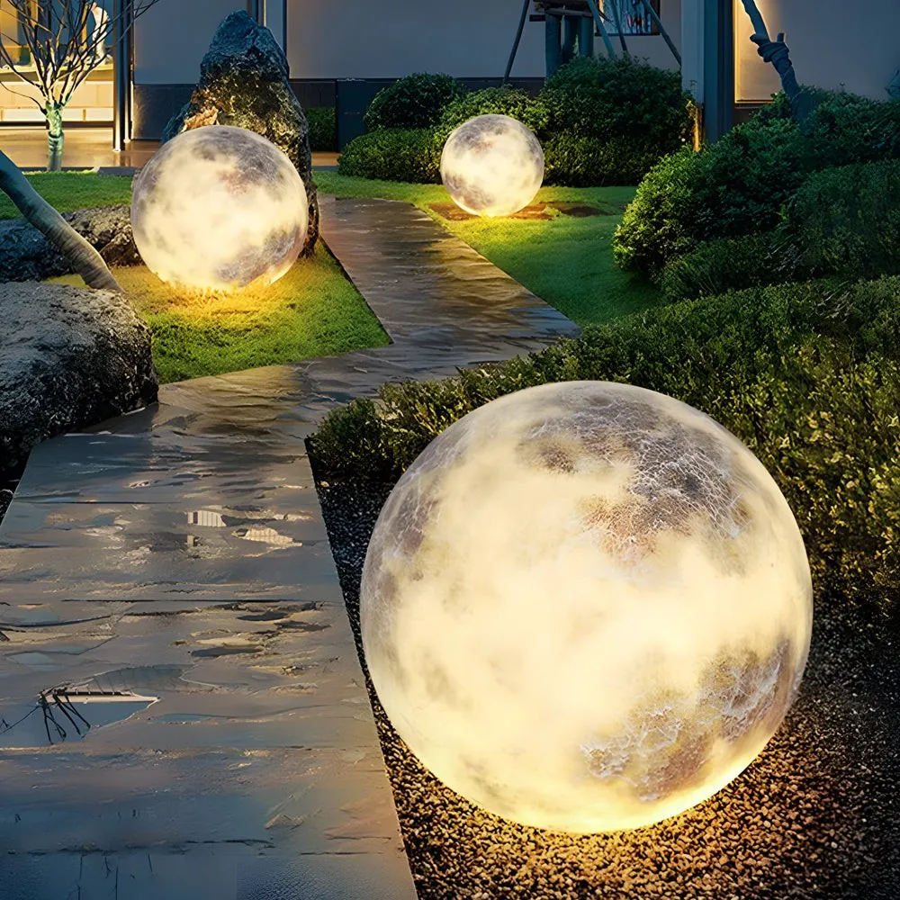 Waterproof Luminous Moon Art Decor Modern Ground Lawn Lamp M03