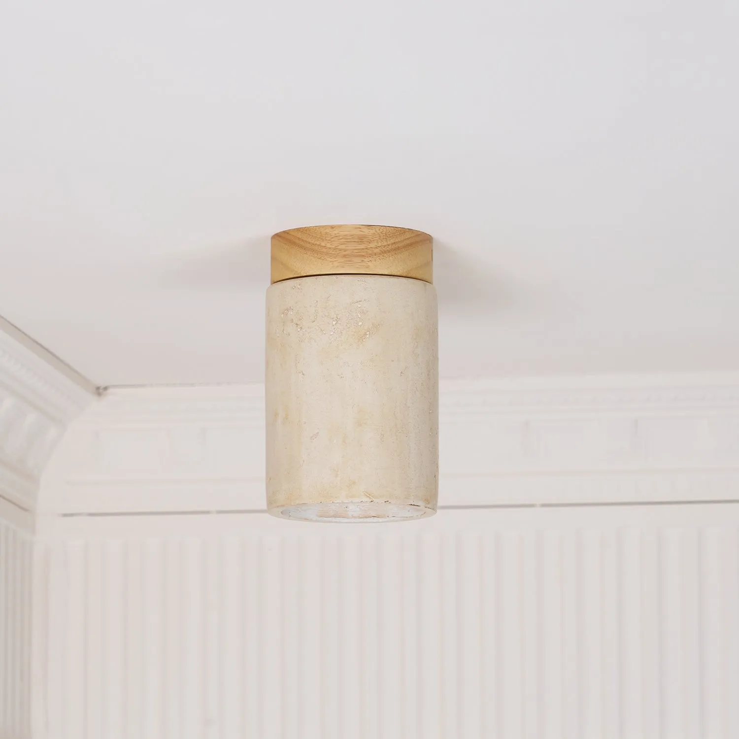 Marble Travertine Column Ceiling Lamp M405
