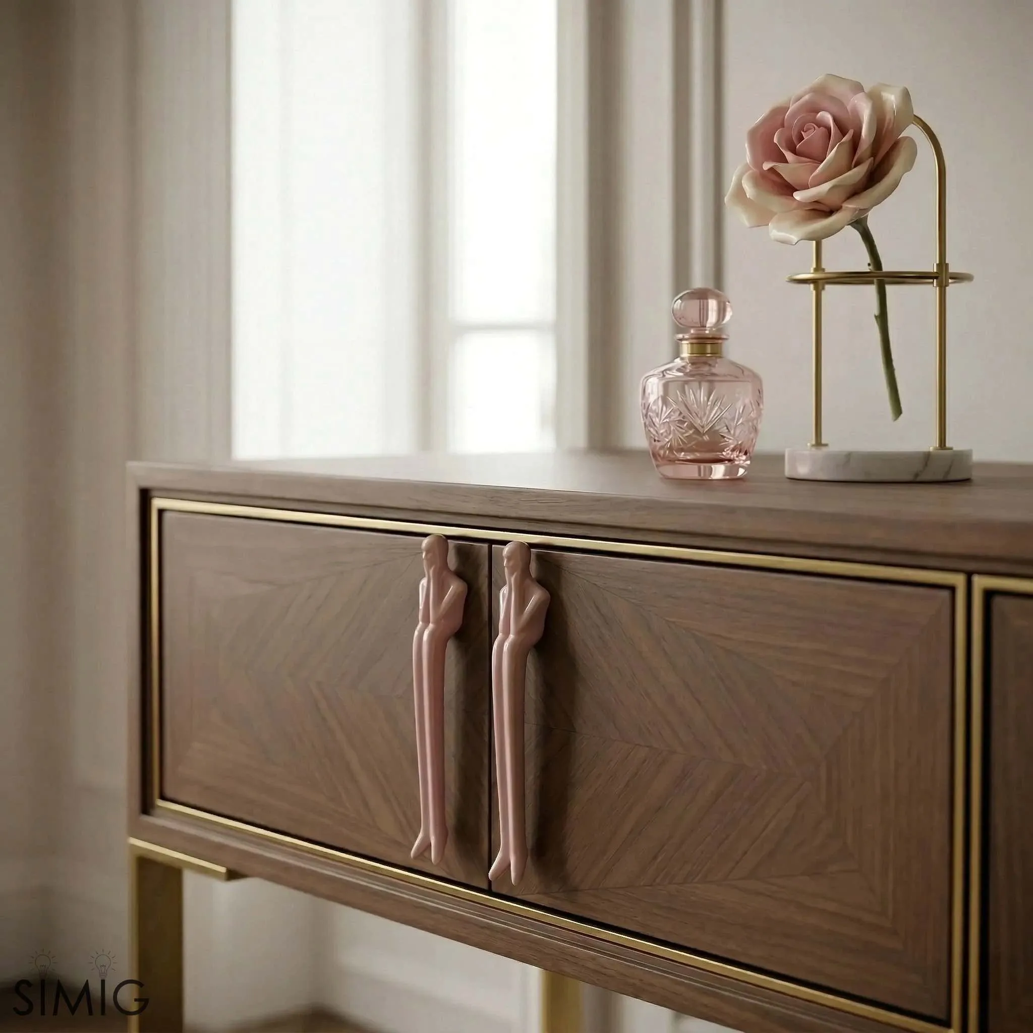 Verlitho Sculptural Metal Handle – Contemporary Drawer Pull Decor T1188