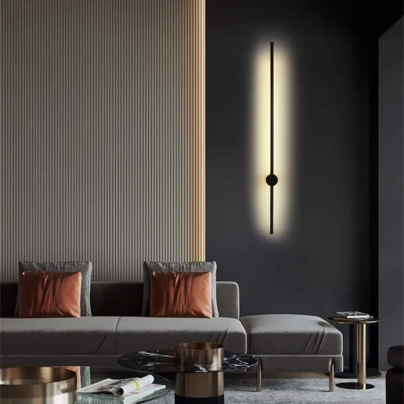 Industrial Modern Black Linear LED Wall Lights S114