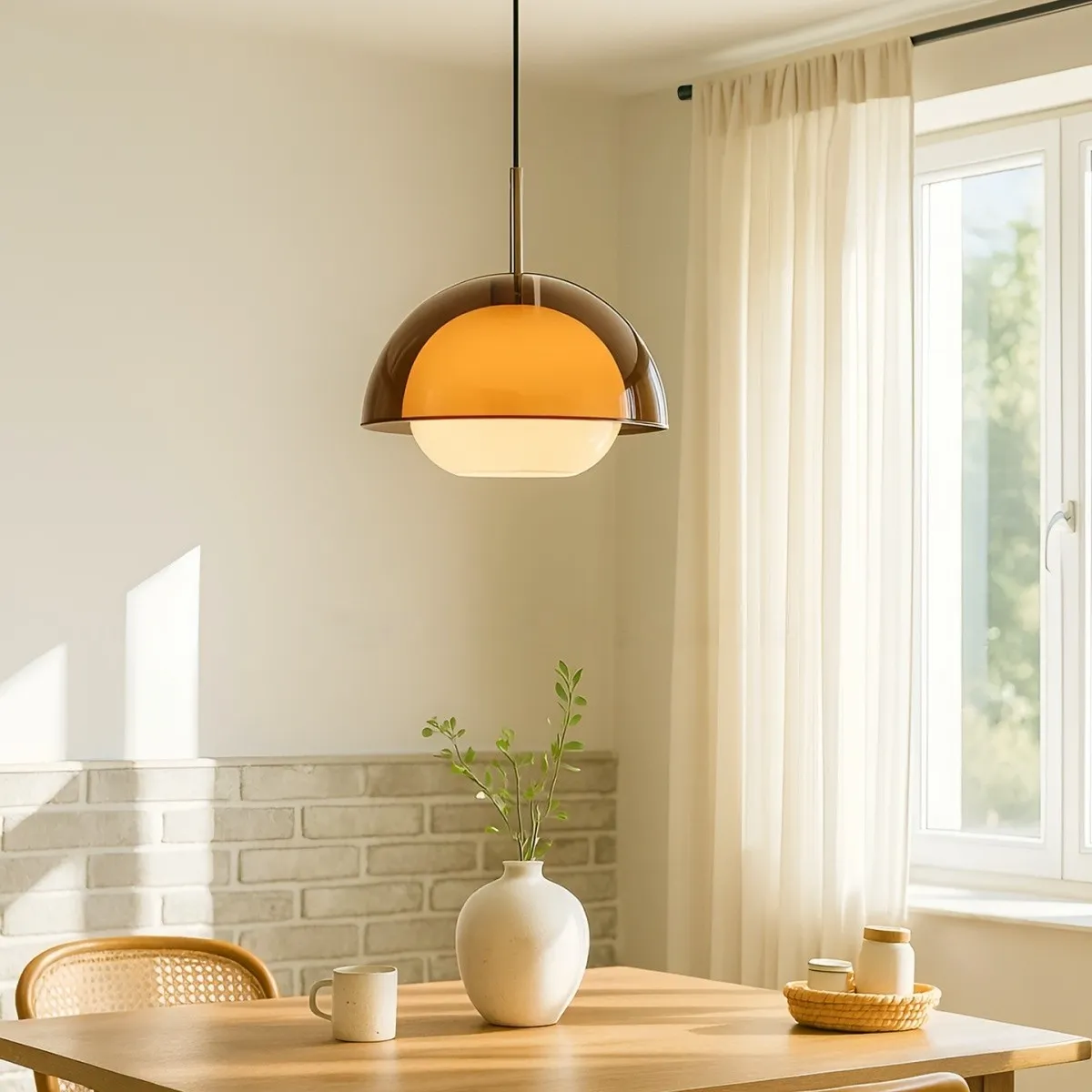 Sunset Inspired Acrylic Pendant Lamp – Warm & 3-Color Options S255