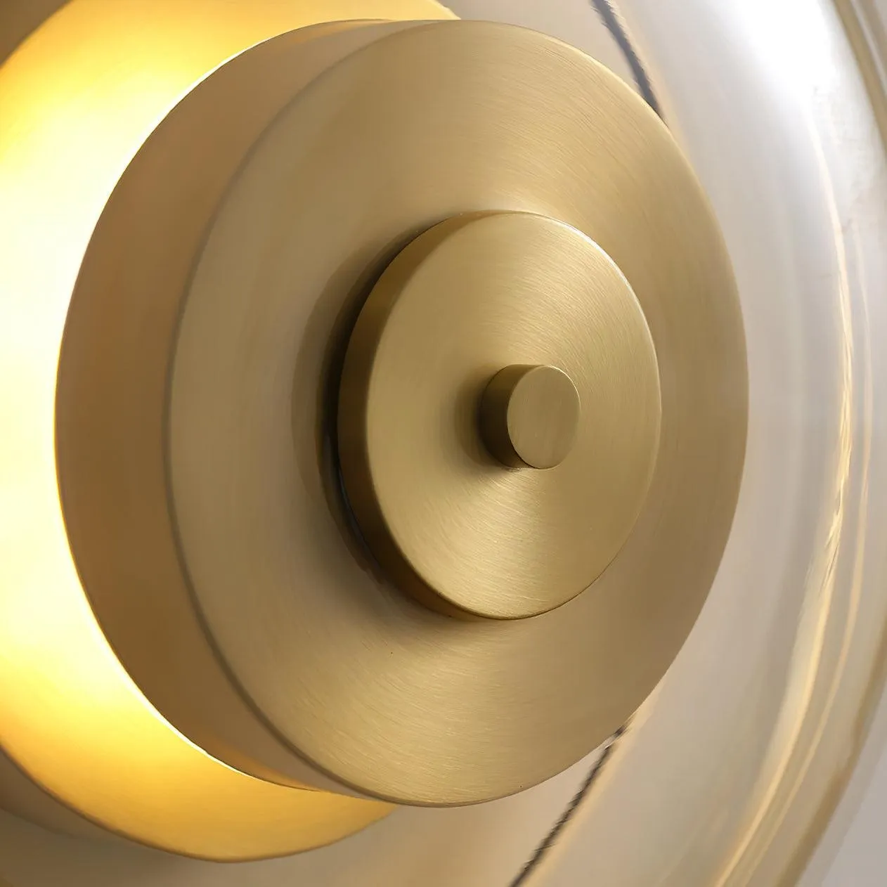 Postmodern Brass Glass Wall Lamp M112