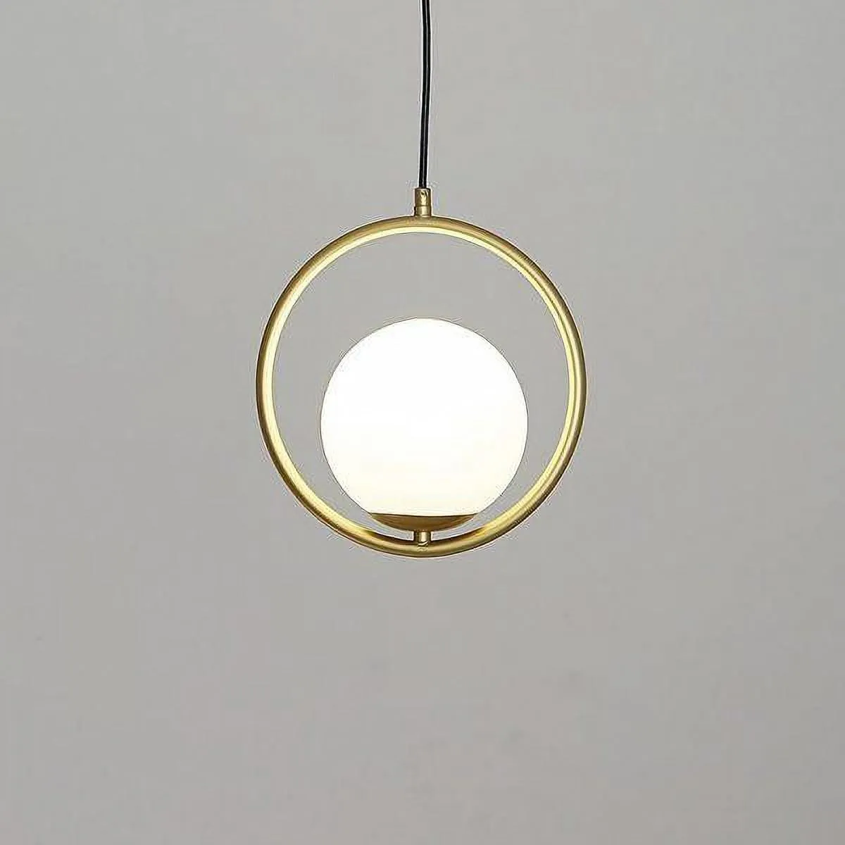 Halozen Pendant Lamp - Elegant Metal and Glass Pendant for Living Room